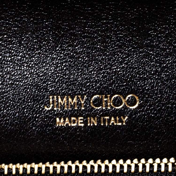 Pre Owned Jimmy Choo Metallic Silver Leather Milla Chain Clutch