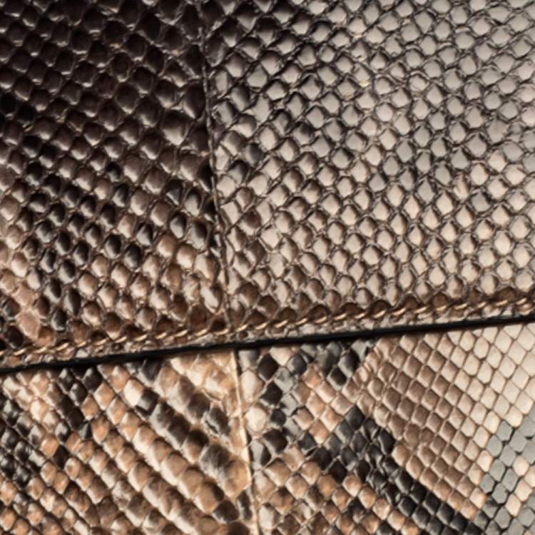 Pre Owned Jimmy Choo Brown Python Rebel Shoulder Bag