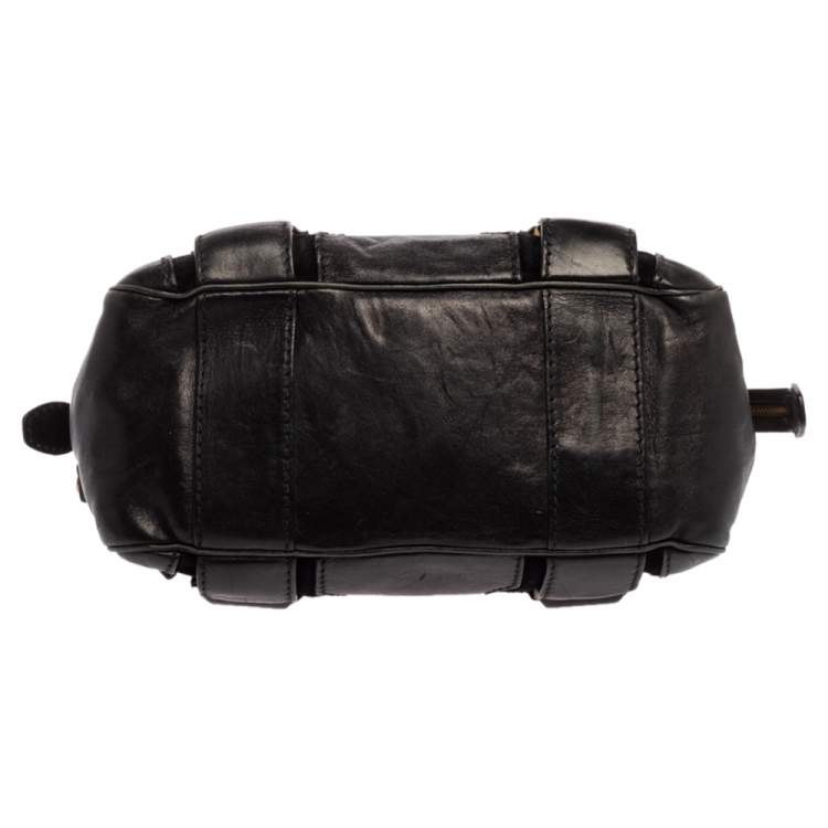 Pre Owned Jimmy Choo Black Leather Malena Satchel