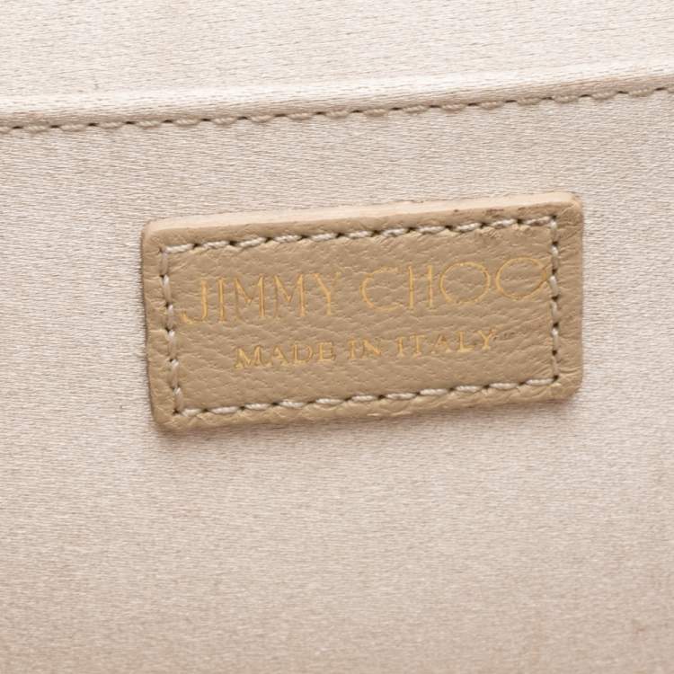 Pre Owned Jimmy Choo Metallic Gold Lace and Glitter Camille Clutch