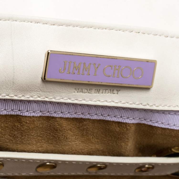 Pre Owned Jimmy Choo Cream Leather Medium Rosalie Satchel