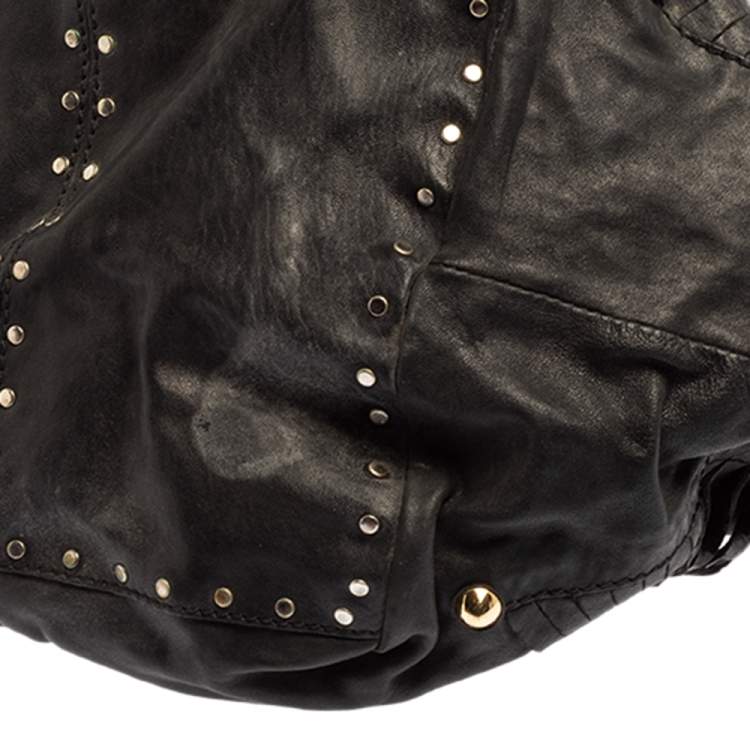 مملوكة مسبقًا Jimmy Choo Black Leather Lohla Jane Tote