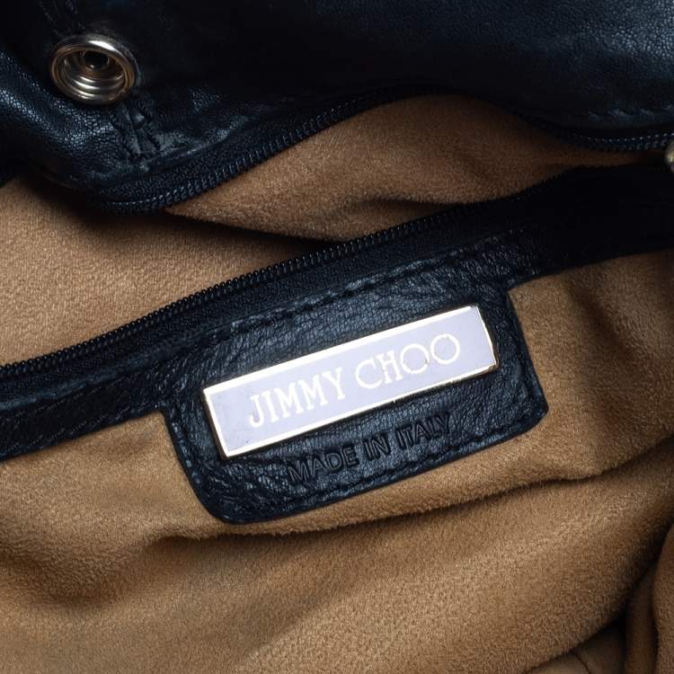 مملوكة مسبقًا Jimmy Choo Black Leather Lohla Jane Tote