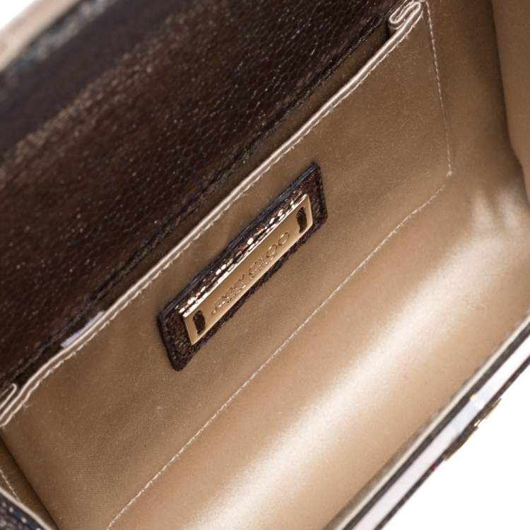 Pre Owned Jimmy Choo Multicolor Shimmer Acrylic Candy Clutch Bag