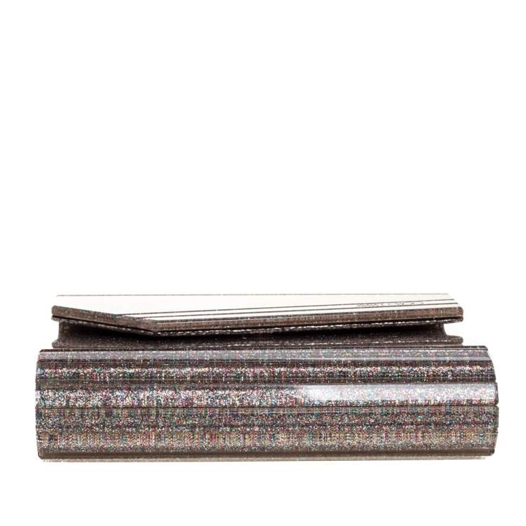 Pre Owned Jimmy Choo Multicolor Shimmer Acrylic Candy Clutch Bag