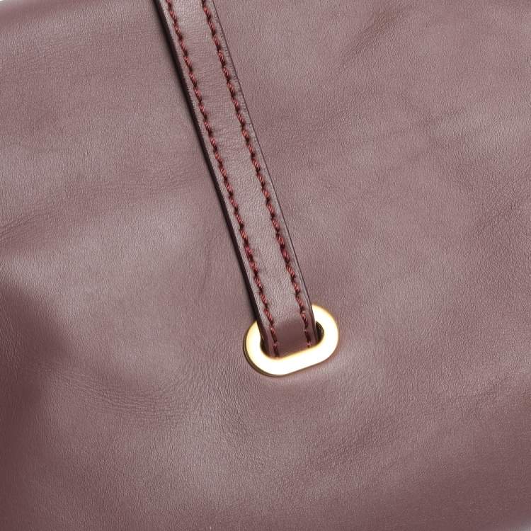 Pre Owned Jimmy Choo Dusty Grape Leather Tulita Shoulder Bag