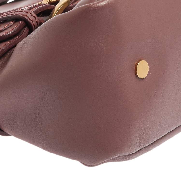 Pre Owned Jimmy Choo Dusty Grape Leather Tulita Shoulder Bag