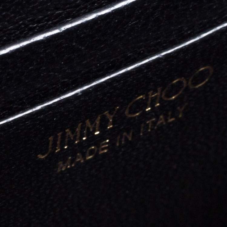 Pre Owned Jimmy Choo Black/Beige Floral Lace Lizzie Chain Shoulder Bag