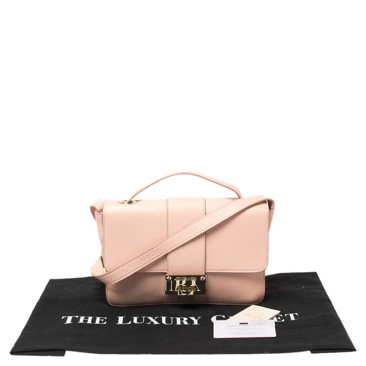 مملوكة مسبقًا Jimmy Choo Light Pink Leather Rebel Top Handle Bag