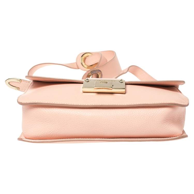 مملوكة مسبقًا Jimmy Choo Light Pink Leather Rebel Top Handle Bag