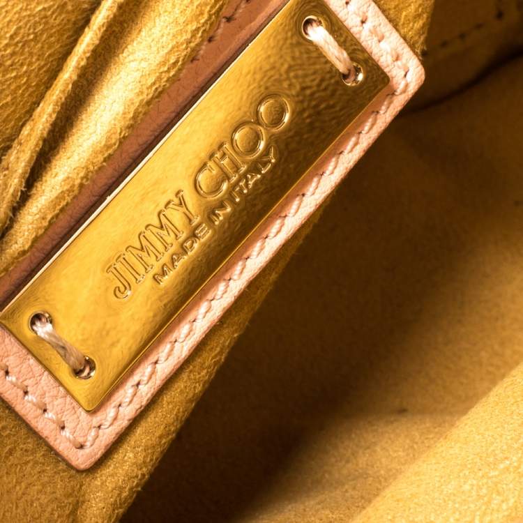 مملوكة مسبقًا Jimmy Choo Light Pink Leather Rebel Top Handle Bag
