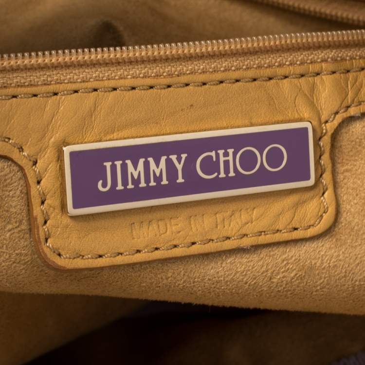 Pre Owned Jimmy Choo Tan Leather Ayse Frame  Hobo