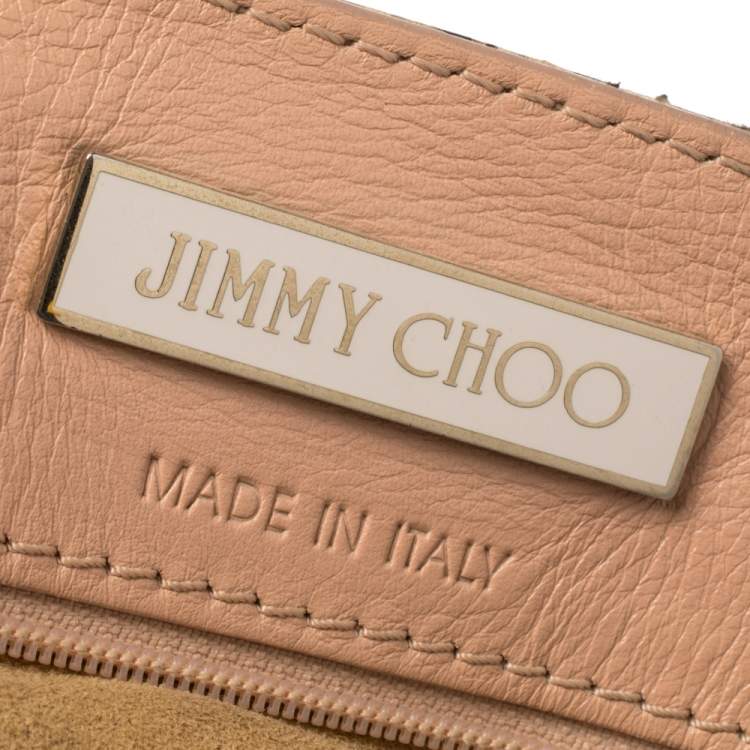 Pre Owned Jimmy Choo Cream/Black Water Snake Ramona Shoulder Bag