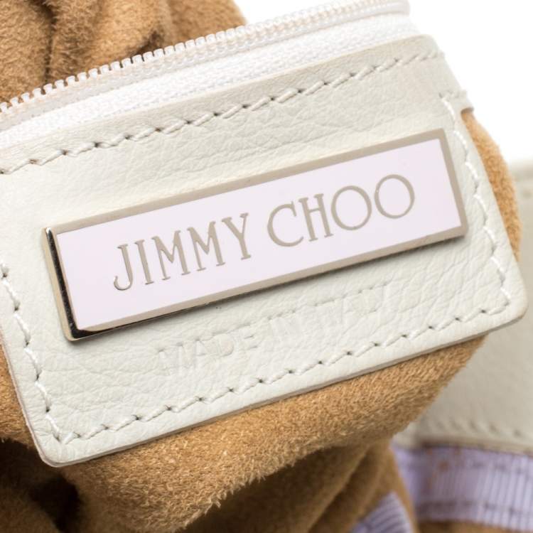 Jimmy Choo Ivory Woven Leather Tote