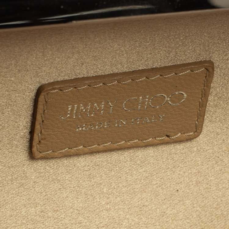 Pre Owned Jimmy Choo Purple Coarse Glitter Trinket Clutch