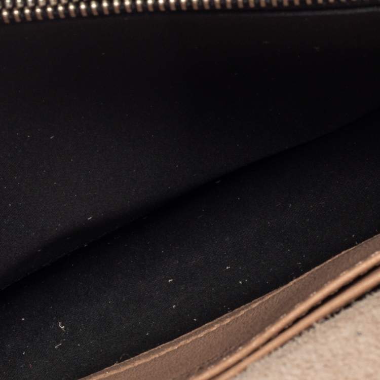 Pre Owned Jimmy Choo Pink Coarse Glitter Florence Chain Clutch 