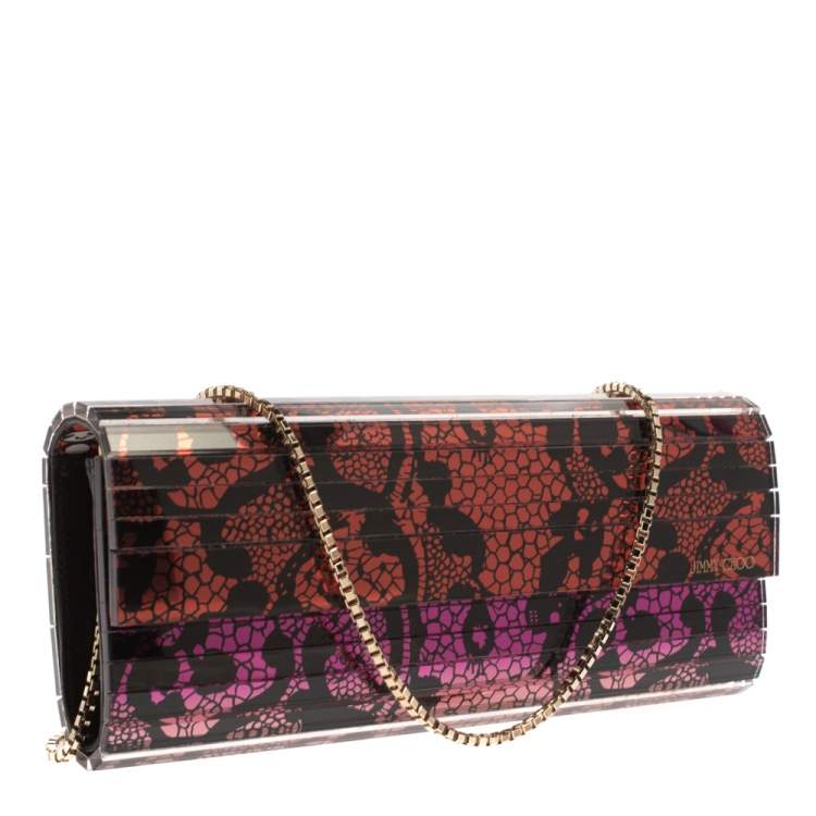 مملوكة مسبقًا Jimmy Choo x Rob Pruitt Multicolor Acrylic Sweetie Clutch