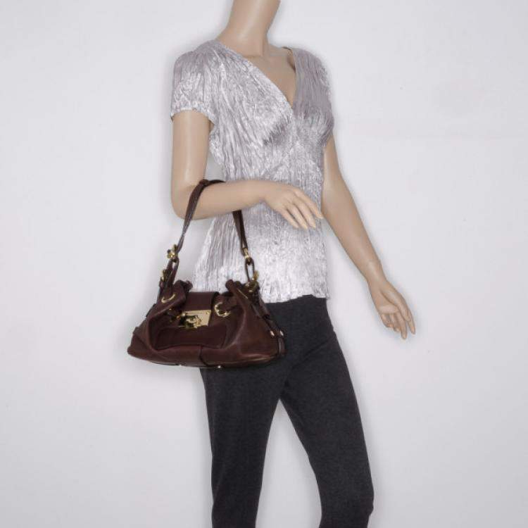Pre Owned Jimmy Choo Small Brown Leather Ramona  
