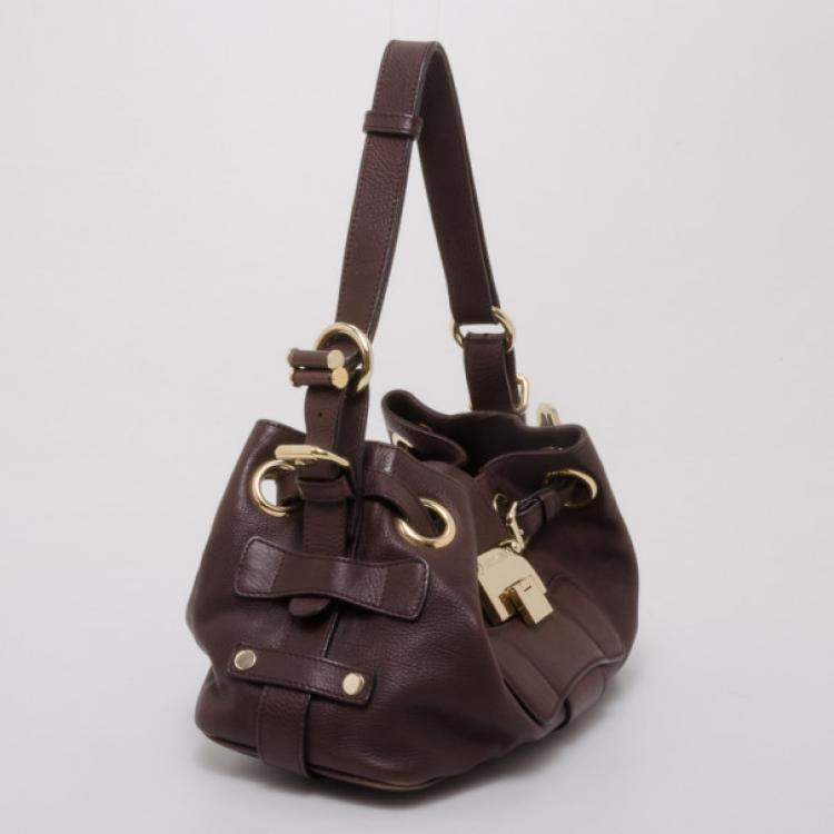 Pre Owned Jimmy Choo Small Brown Leather Ramona  