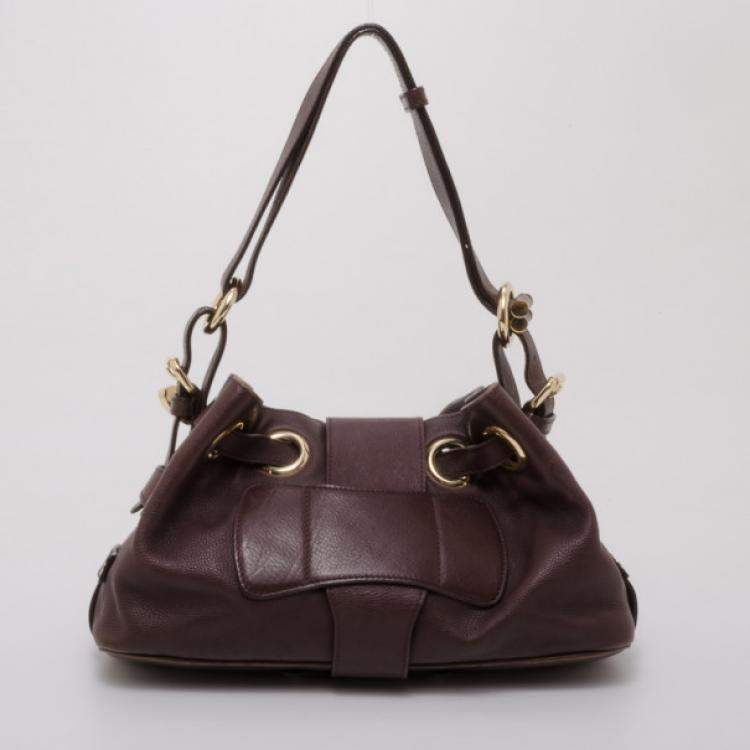 Pre Owned Jimmy Choo Small Brown Leather Ramona  