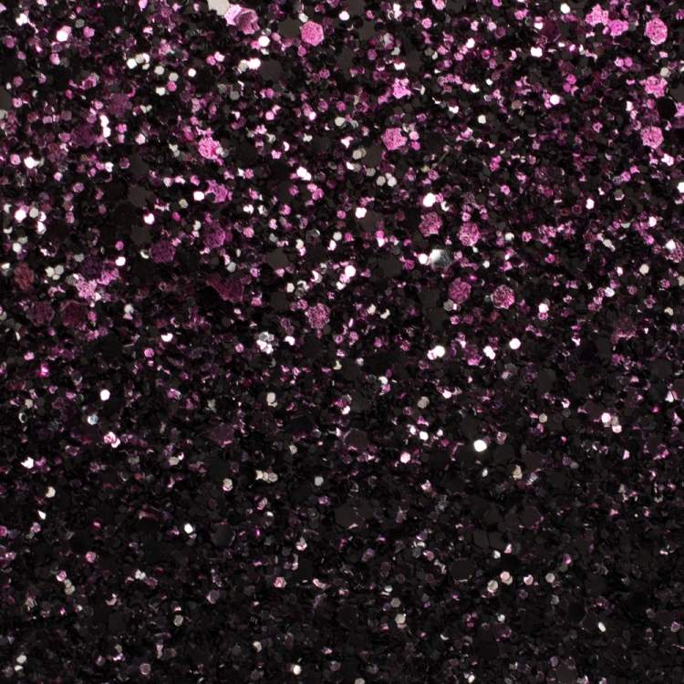 Pre Owned Jimmy Choo Purple Coarse Glitter Celeste Crystal Logo Clasp Clutch