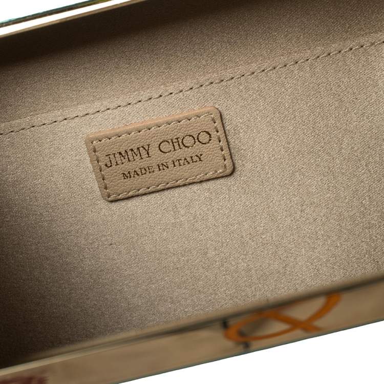 Pre Owned Jimmy Choo Green Patent Leather Cayla Clutch