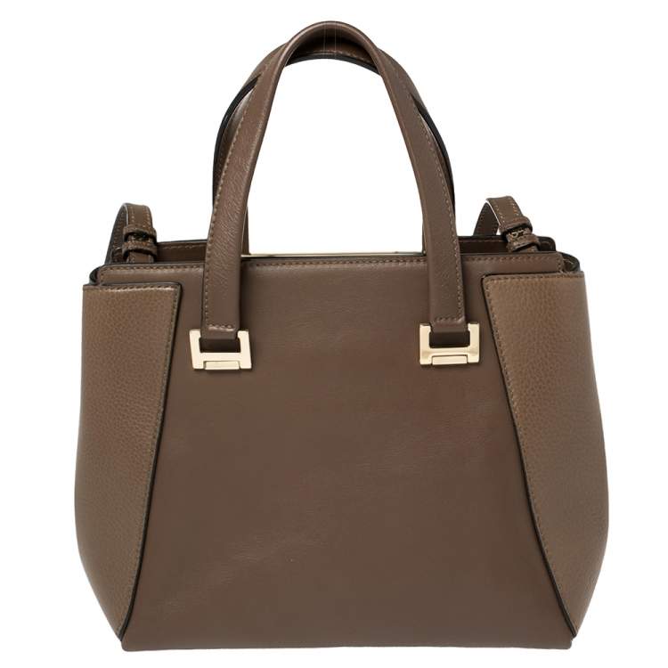 Pre Owned Jimmy Choo Dark Brown Leather Alfie Tote
