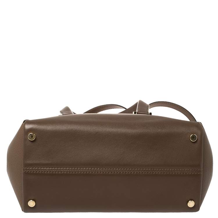 Pre Owned Jimmy Choo Dark Brown Leather Alfie Tote