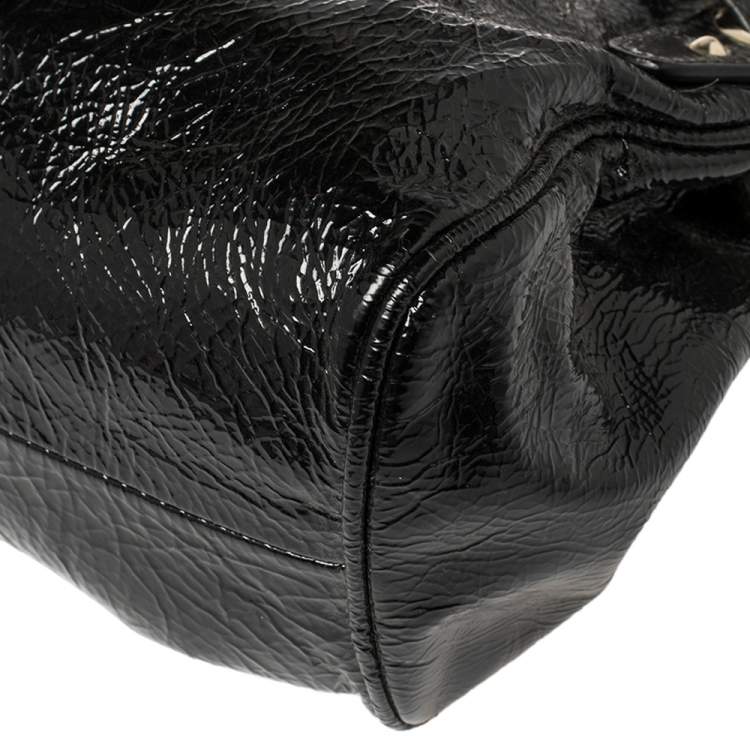 Pre Owned Jimmy Choo Black Patent Leather Ramona Shoulder Bag