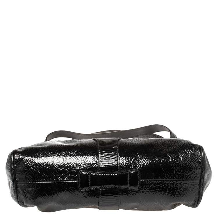 Pre Owned Jimmy Choo Black Patent Leather Ramona Shoulder Bag