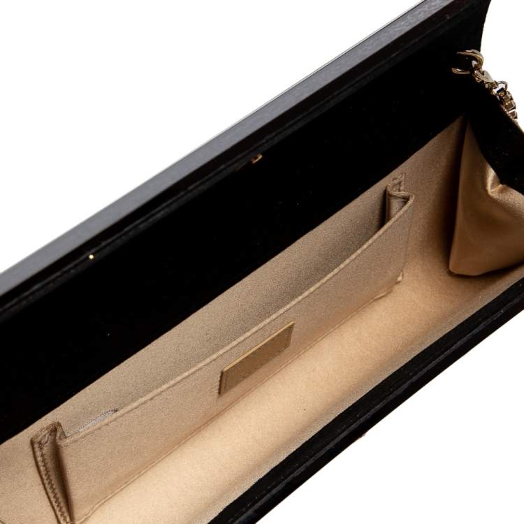 Pre Owned Jimmy Choo Ombre Purple Glitter Acrylic Sweetie Chain Clutch