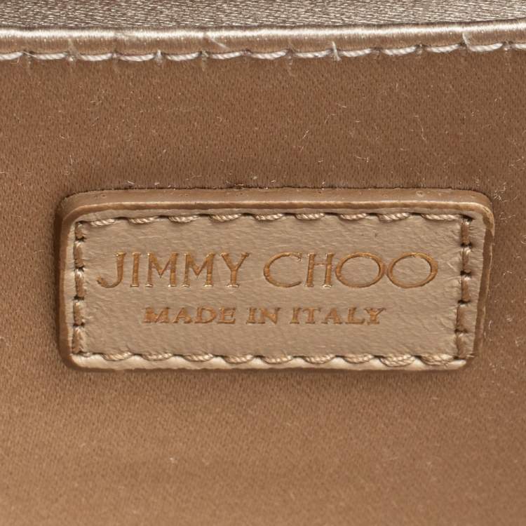 Pre Owned Jimmy Choo Black Acrylic and Leather Candy Chain Clutch 