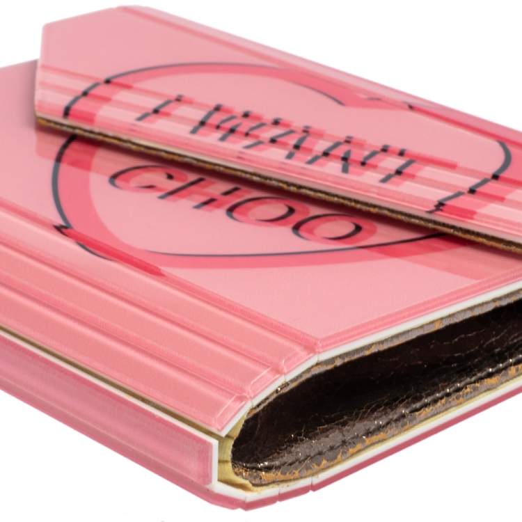 Pre Owned Jimmy Choo Pink Acrylic I Want Choo Candy Clutch Bag