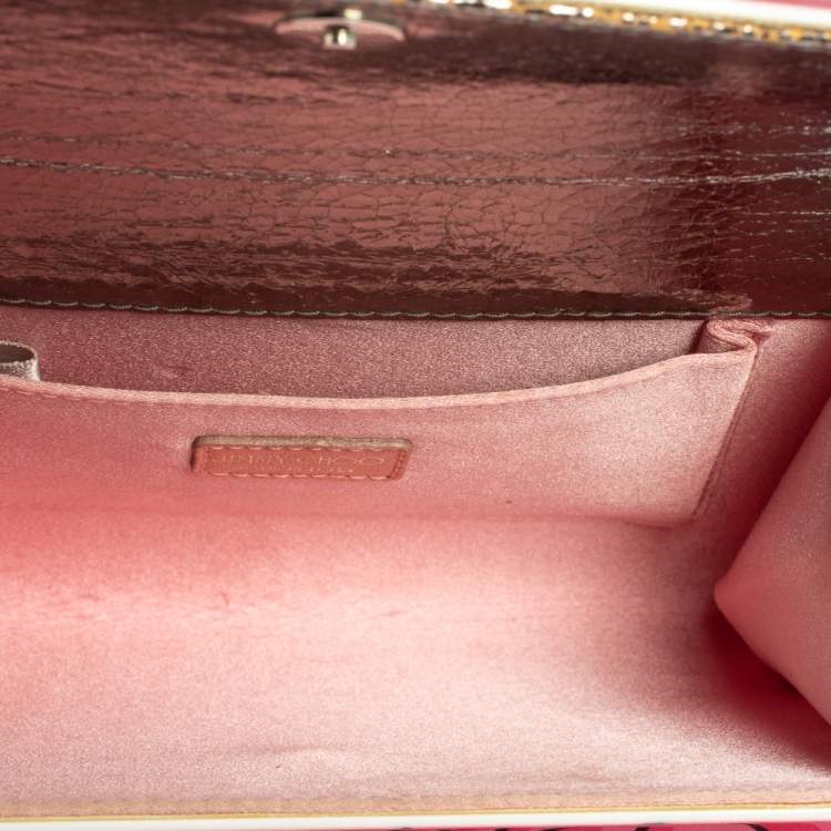 Pre Owned Jimmy Choo Pink Acrylic I Want Choo Candy Clutch Bag