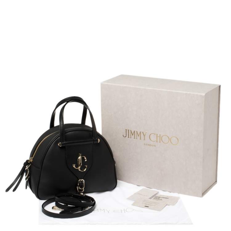 Pre Owned Jimmy Choo Black Leather Small Varenne Bowler Bag