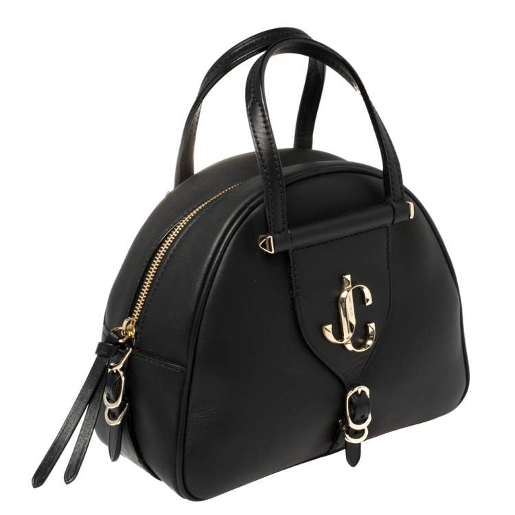 Pre Owned Jimmy Choo Black Leather Small Varenne Bowler Bag