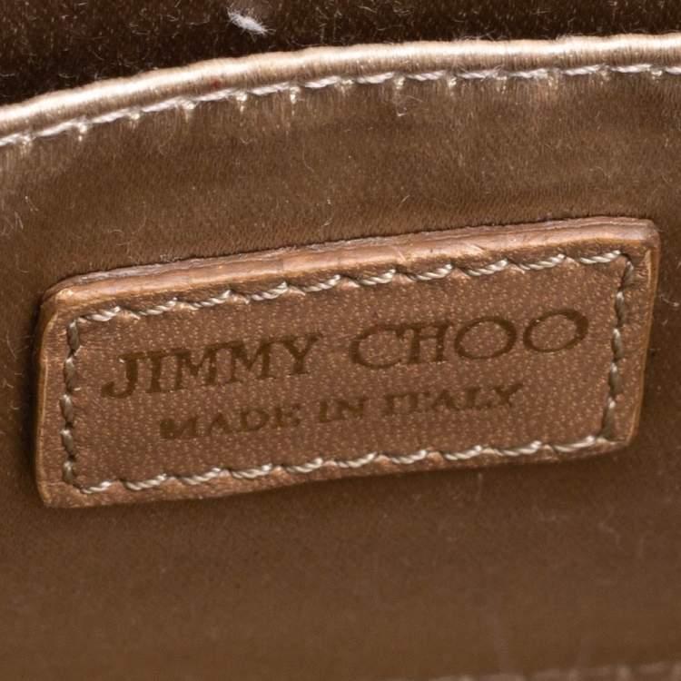 Pre Owned Jimmy Choo Purple Glitter Acrylic Candy Chain Clutch
