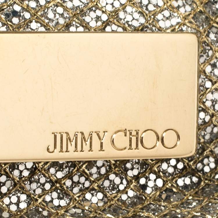 مملوكة مسبقًا Jimmy Choo Champagne Gold Glitter Caro Chain Bag