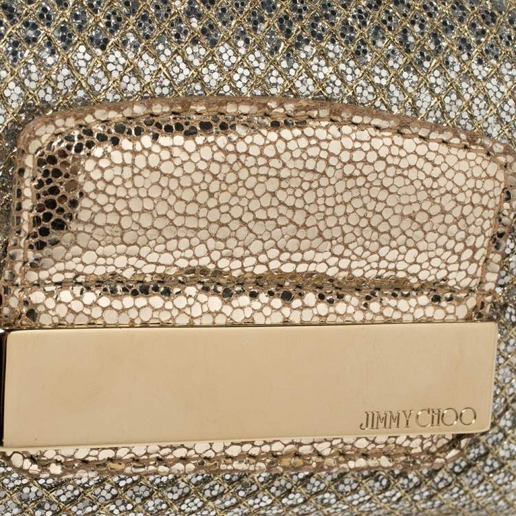 مملوكة مسبقًا Jimmy Choo Champagne Gold Glitter Caro Chain Bag