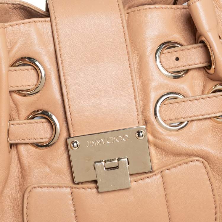 مملوكة مسبقًا Jimmy Choo Beige Leather Ramona Shoulder Bag