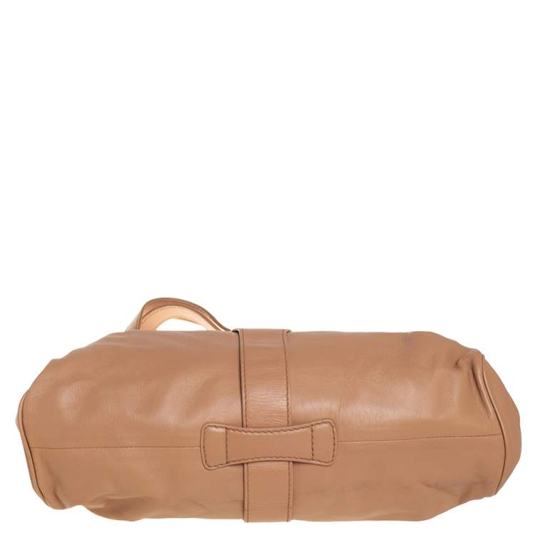 مملوكة مسبقًا Jimmy Choo Beige Leather Ramona Shoulder Bag