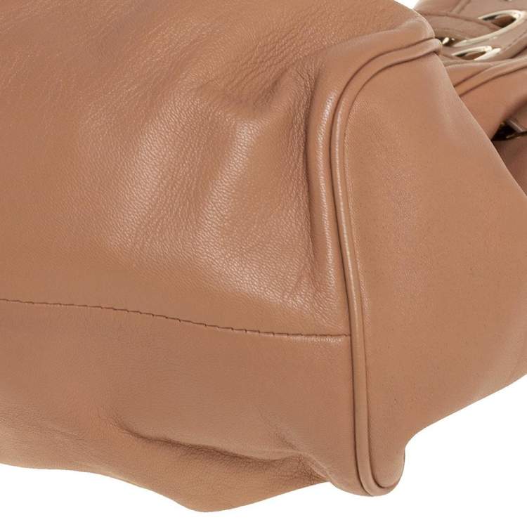 مملوكة مسبقًا Jimmy Choo Beige Leather Ramona Shoulder Bag