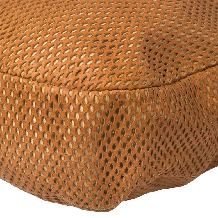 Pre Owned Jimmy Choo Tan Perforated Leather Sky Hobo