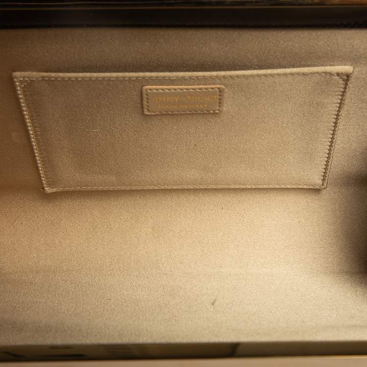 Pre Owned Jimmy Choo Black Patent Leather Cayla Clutch