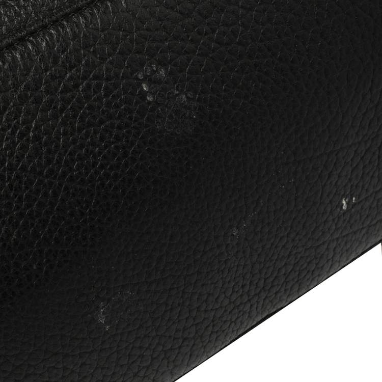 Pre Owned Jimmy Choo Black Pebbled Leather Medium Rosalie Satchel