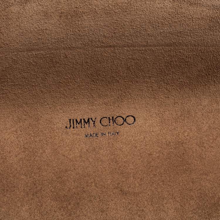 Pre Owned Jimmy Choo Grey Canvas Petite Lockett Shoulder Bag