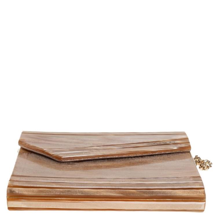 Pre Owned Jimmy Choo Beige Acrylic Candy Chain Clutch 