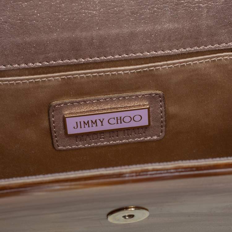 Pre Owned Jimmy Choo Beige Acrylic Candy Chain Clutch 