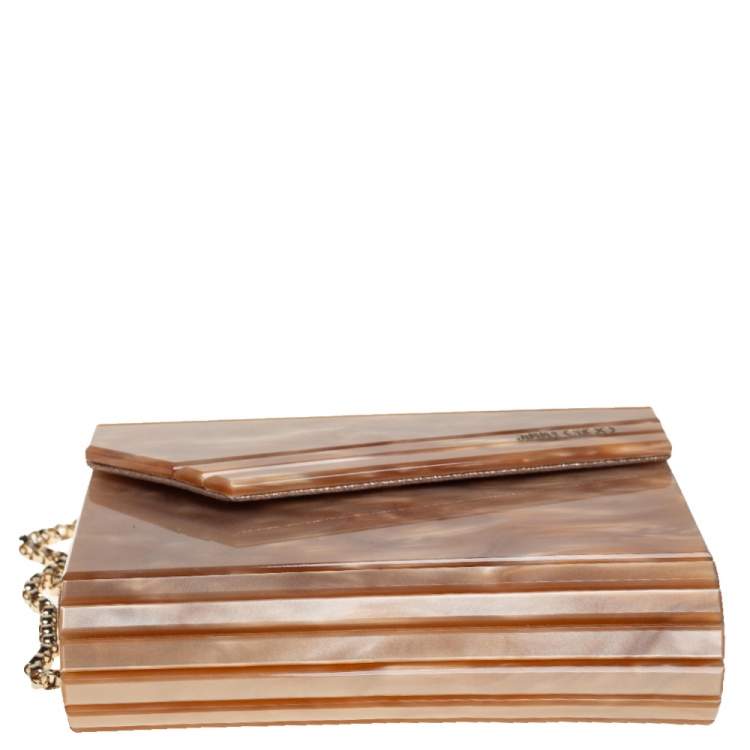 Pre Owned Jimmy Choo Beige Acrylic Candy Chain Clutch 