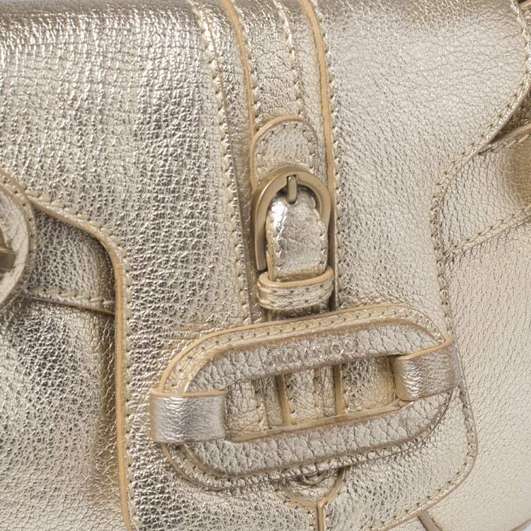 Pre Owned Jimmy Choo Gold Leather  Talia Hobo